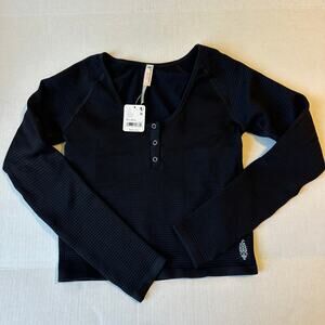 NEW FP Movement Bail Out Crop Thermal Knit Top Medium/Large